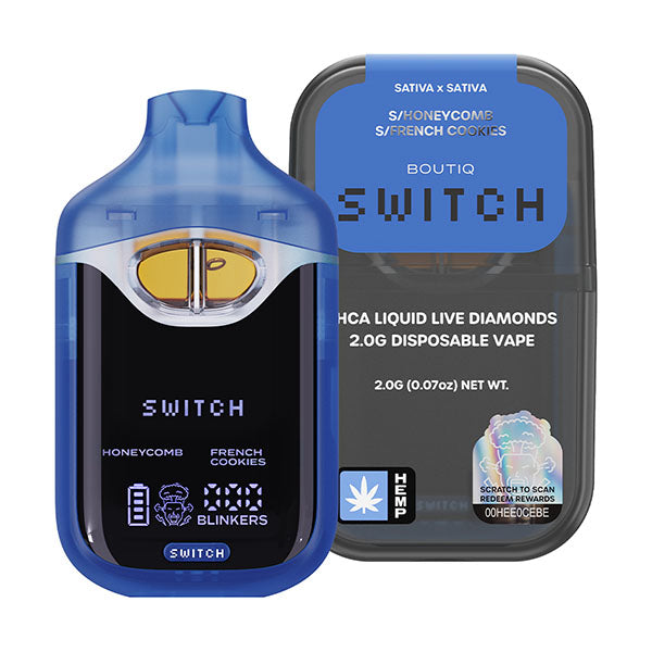 Boutiq SWITCH THCA Liquid Live Diamonds 2G Disposable Vape
