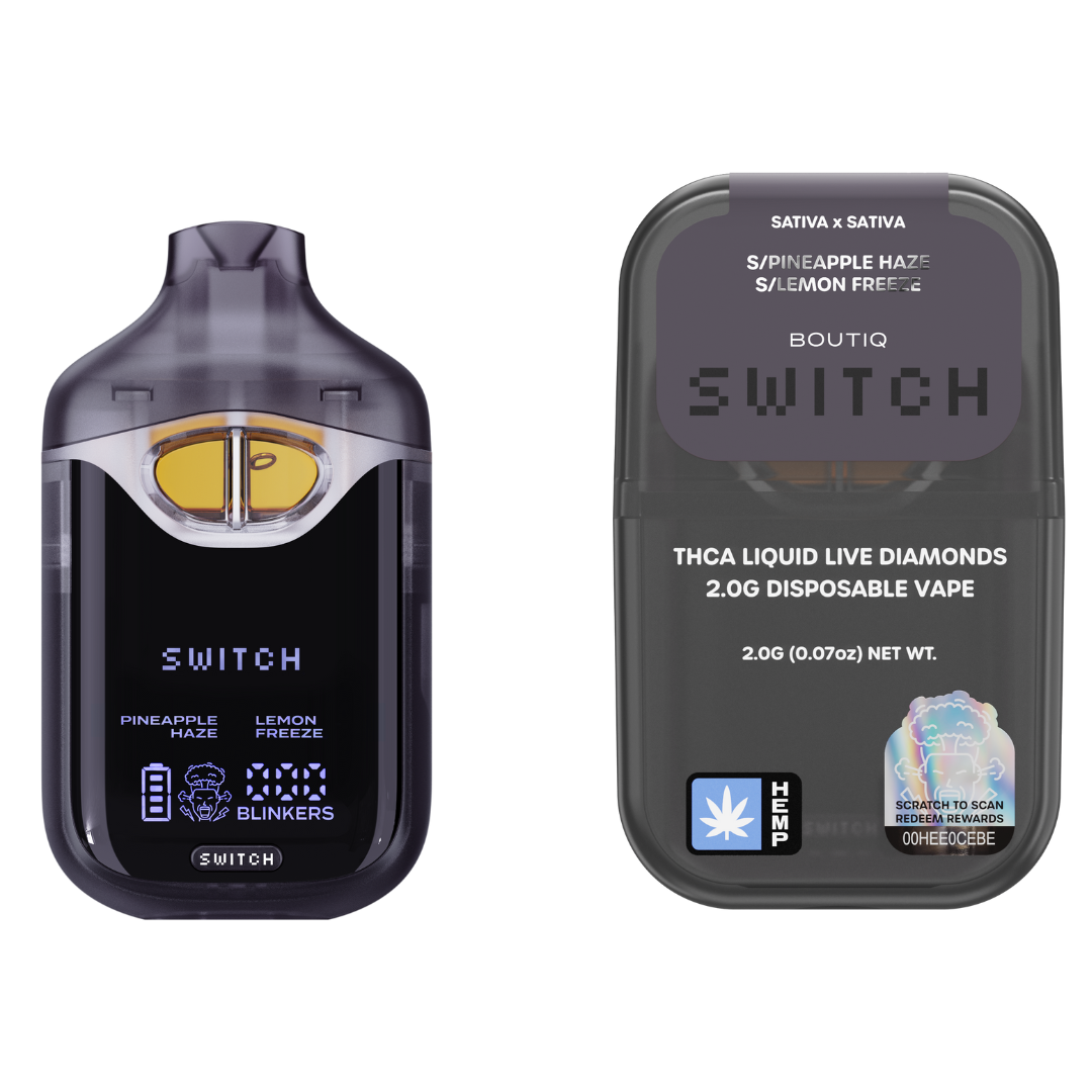 Boutiq SWITCH THCA Liquid Live Diamonds 2G Disposable Vape