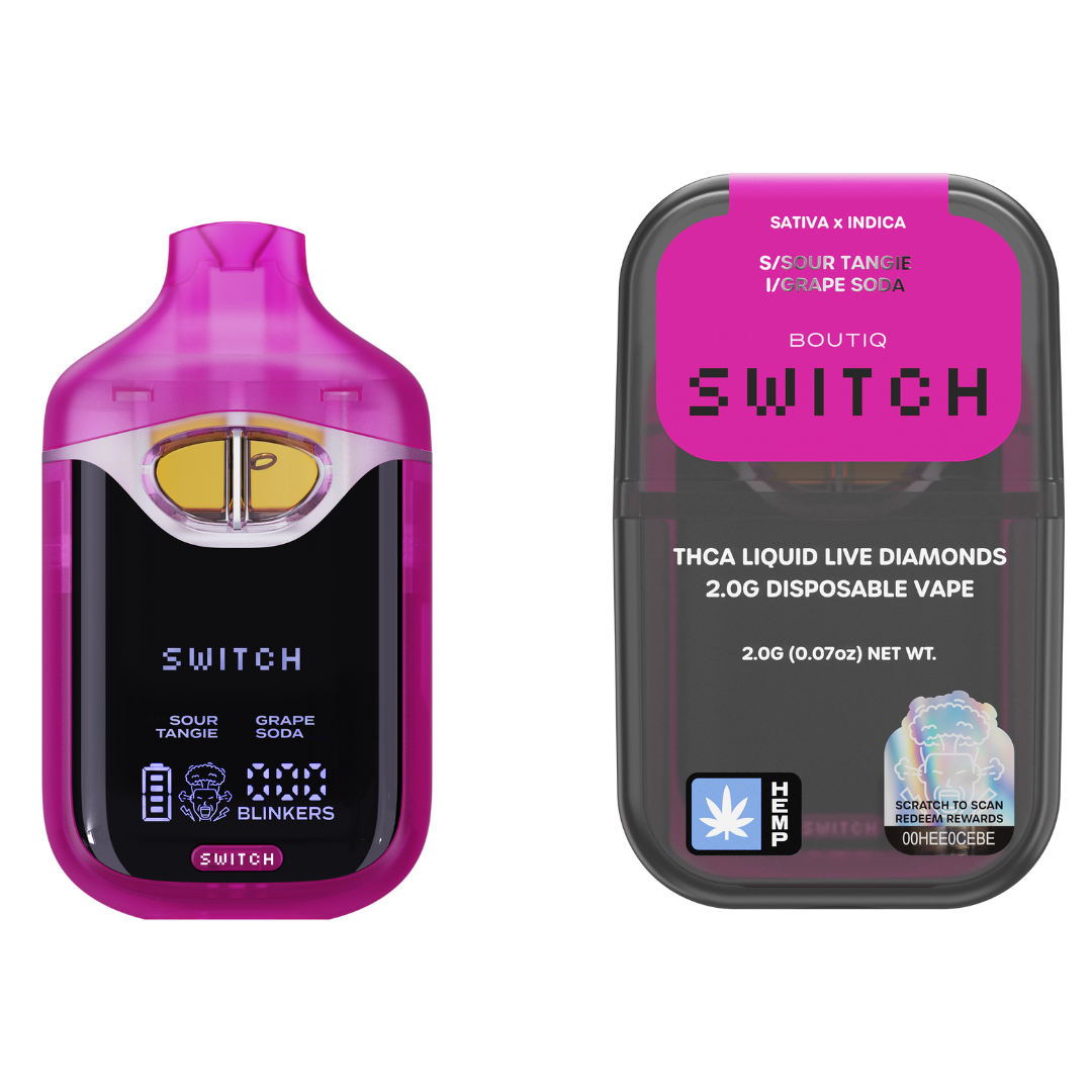 Boutiq SWITCH THCA Liquid Live Diamonds 2G Disposable Vape