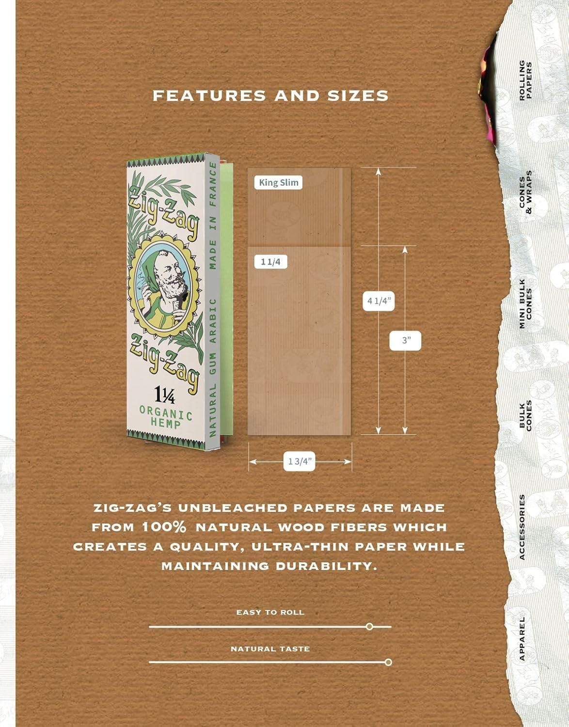 Zig Zag | Vintage Organic Hemp Rolling Papers