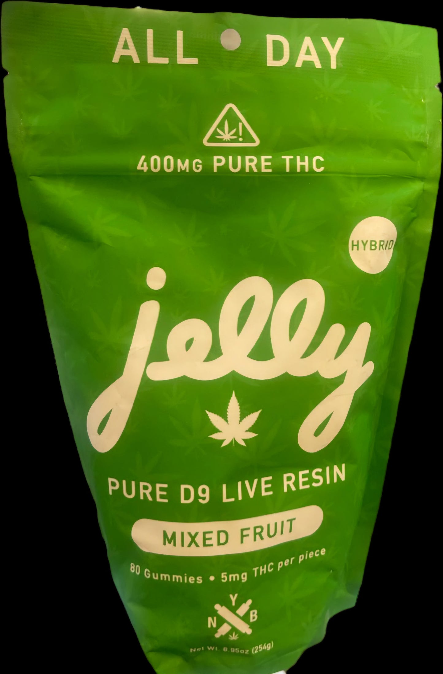 NYB Jelly CBD 40ct 2000mg/50mg per gummy- Mixed Fruit