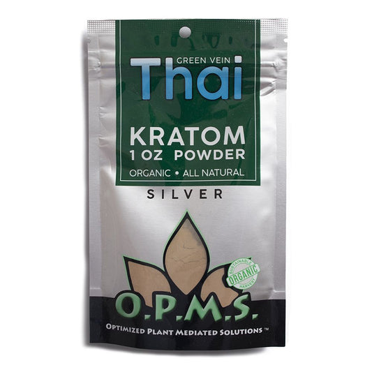 OPMS Silver - Green Vein Thai Kratom 16oz. Powder