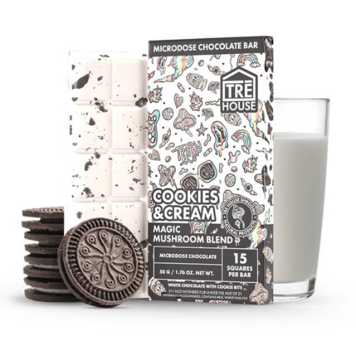 TRĒ House - Magic Mushroom Chocolate Bar - Cookies & Cream