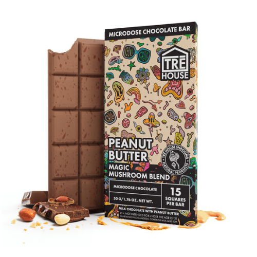 TRĒ House - Magic Mushroom Chocolate Bar -  Peanut Butter