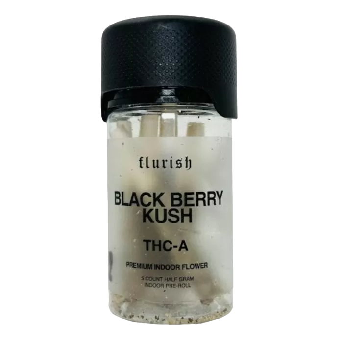 Flurish | Exotic Diamond Coated THCa Pre Rolls [5ct] : Blackberry Kush