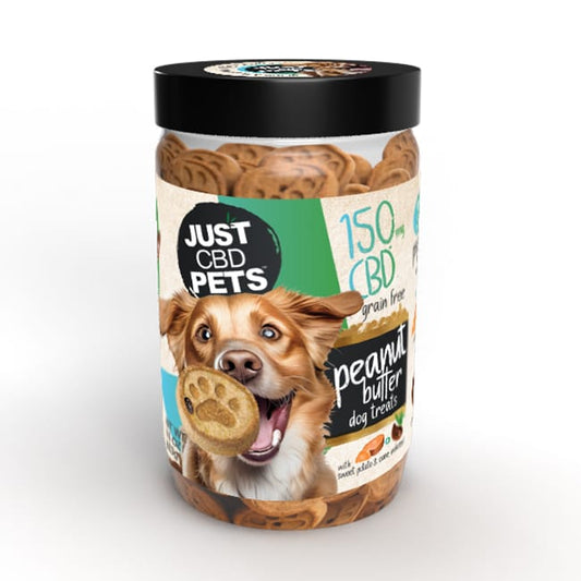 Just CBD Pets- Organic Pet Treats- Dogs- Peanut Butter Flavored- Small