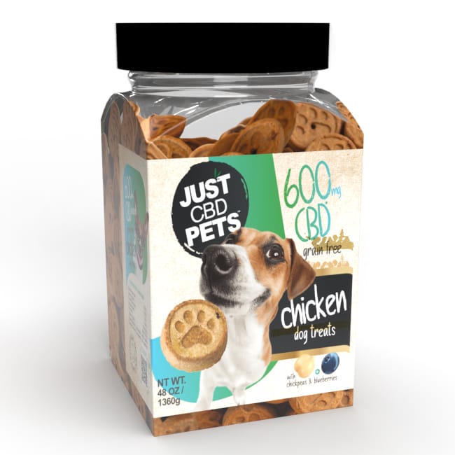 Just CBD Pets- Organic Pet Treats- Dogs- Chicken Flavored- Large