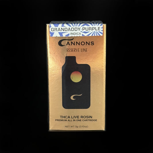 Cannons Reserve Line THCA Live Rosin 3G Disposable