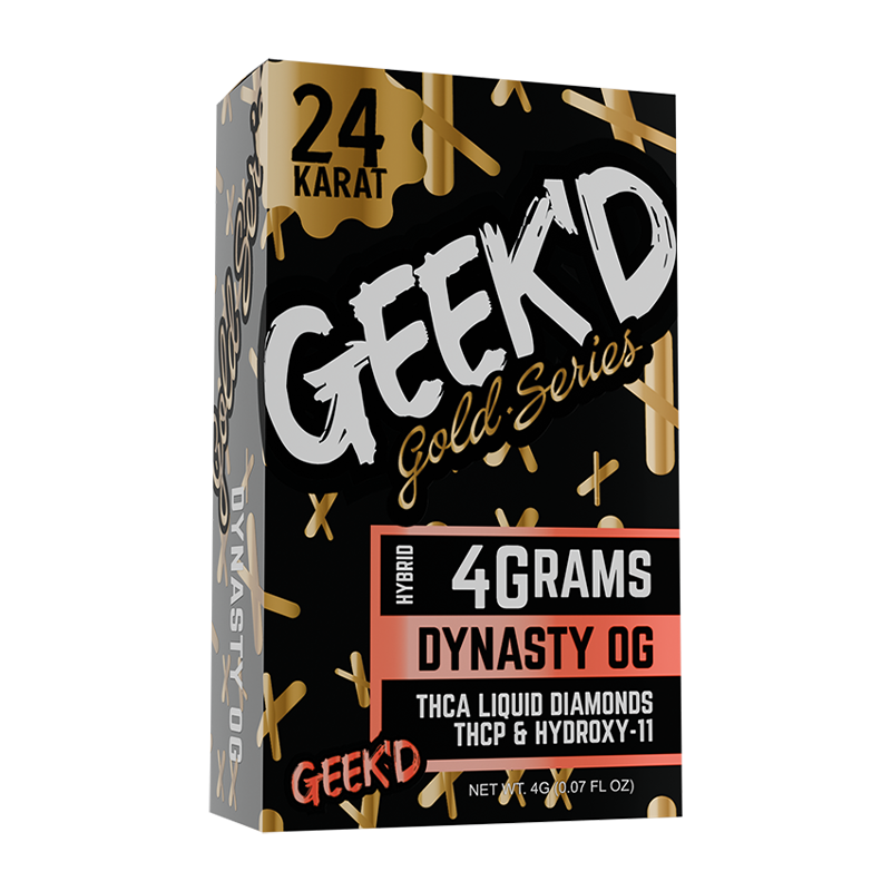 GEEK'D | GOLD SERIES | Full-Spec 4G Disposable Vape - Dynasty OG : HYBRID