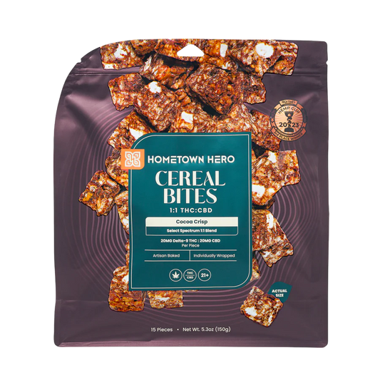 Hometown Hero | Delta 9 Cereal Bites - 15CT (20MG Each) | Cocoa Crisp