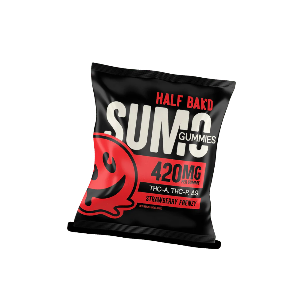 Half Bak'd | SUMO Gummies [2ct] : 420mg Each (Strawberry)