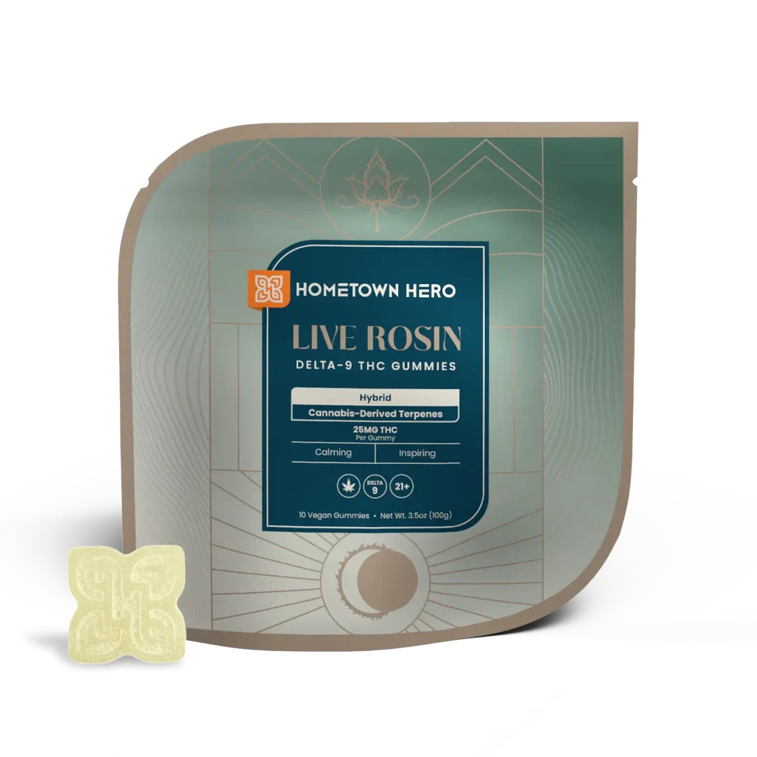 25mg D9 - [10ct] Live Rosin Absolute Gummies [HYBRID]