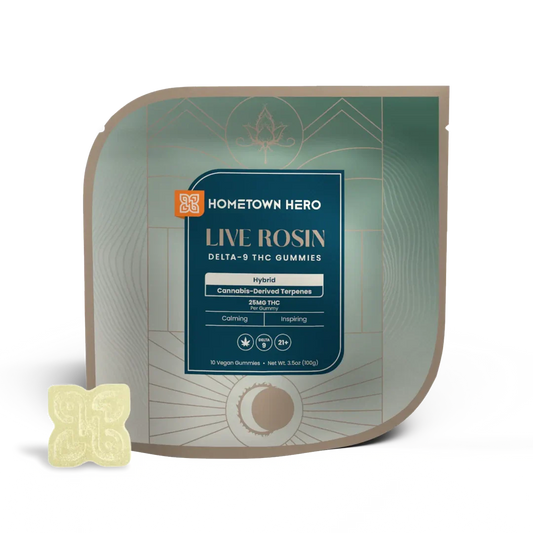 25mg D9 - [10ct] Live Rosin Absolute Gummies [HYBRID]
