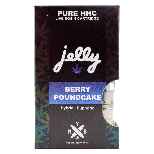 NYB Jelly Live Rosin 1000mg HHC Cartridges- Hybrid- Berry Poundcake