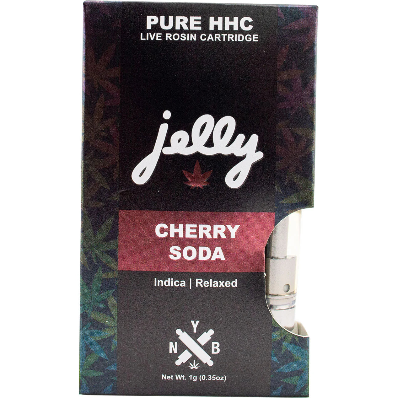 NYB Jelly Live Rosin 1000mg HHC Cartridges- Indica- Cherry Soda