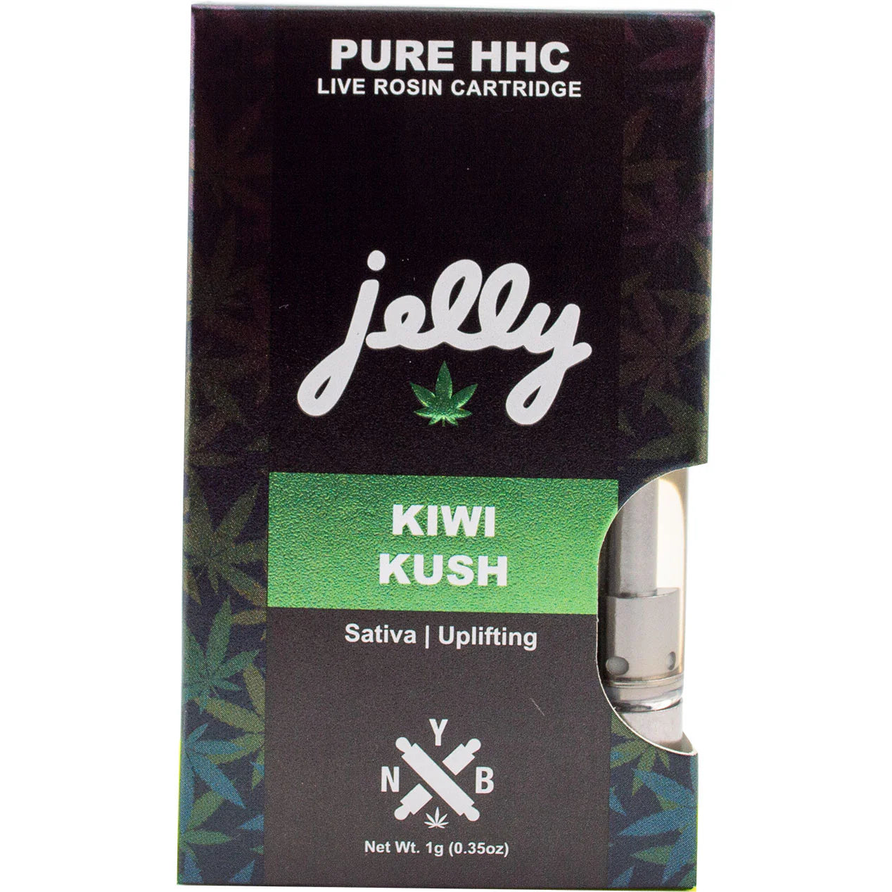 NYB Jelly Live Rosin 1000mg HHC Cartridges- Sativa- Kiwi Kush