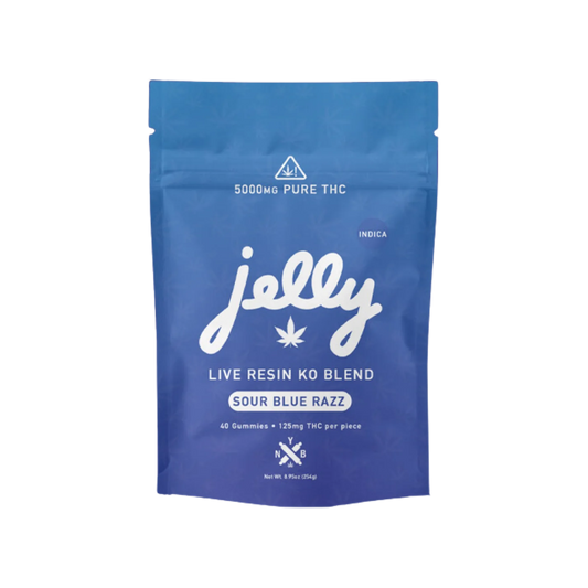 Not Your Bakery Jelly KO Live Resin Blend Gummies- Sour Blue Razz- 40ct