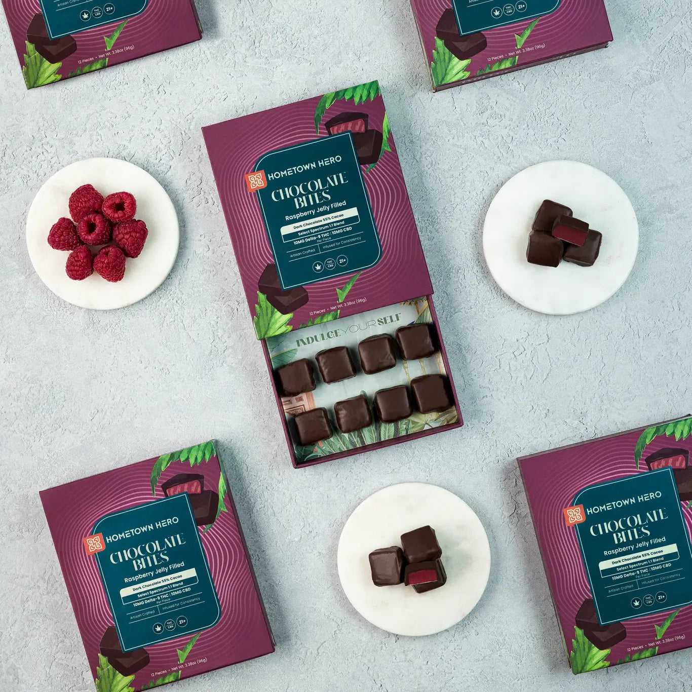 Hometown Hero | Raspberry Chocolate Bites - 10mg Each (12ct)