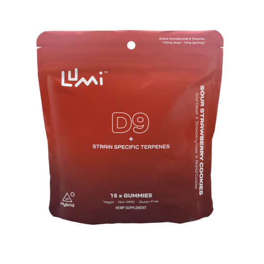 LUMI LABS | D9 Hemp Gummies - Sour Strawberry Cookies : HYBRID