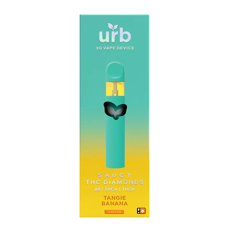 URB | 3 Gram THC Diamonds - Disposable Vape : Tangie Banana