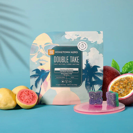 20mg D9 - [10ct] Passion Fruit Guava - Double Take Gummies [HYBRID]