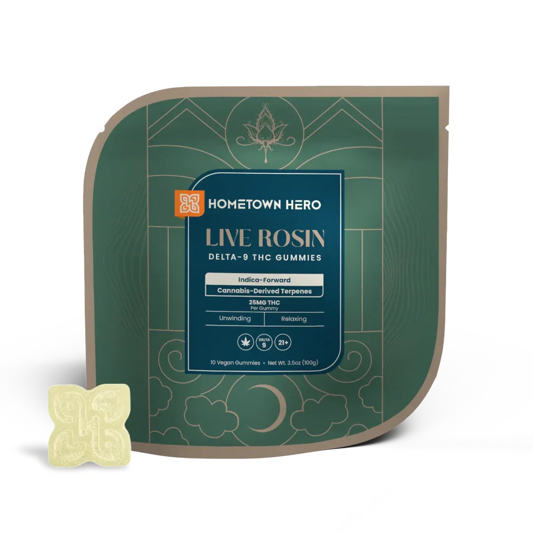 25mg D9 - [10ct] Live Rosin Absolute Gummies [INDICA]