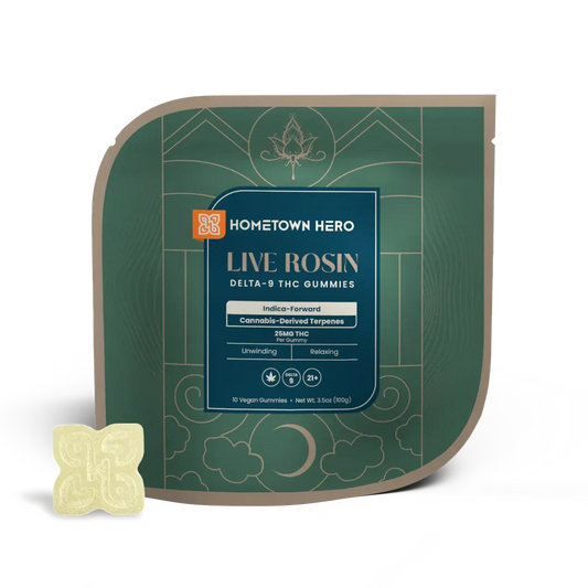 25mg D9 - [10ct] Live Rosin Absolute Gummies [INDICA]