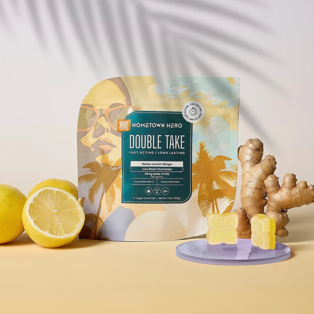 20mg D9 - [10ct] Honey Lemon Ginger - Double Take Gummies [SATIVA]