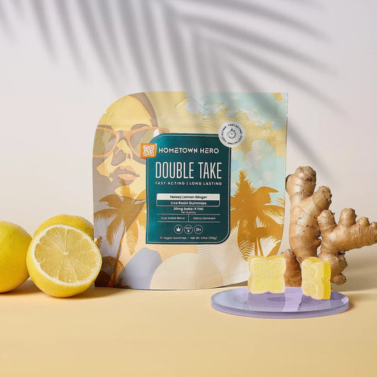 20mg D9 - [10ct] Honey Lemon Ginger - Double Take Gummies [SATIVA]