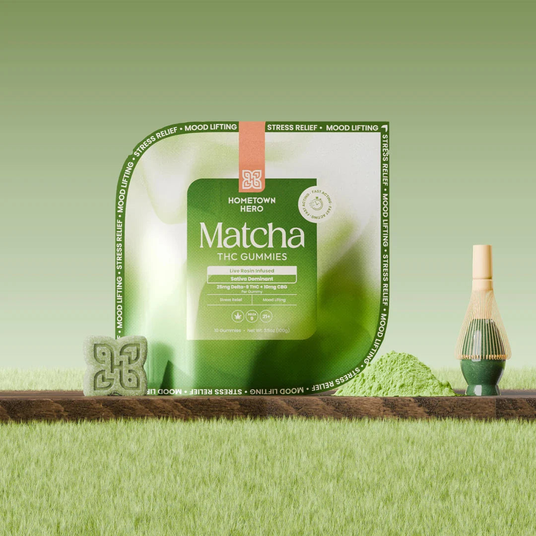 Matcha | 25mg D9 - [10ct] Live Rosin Gummies [HYBRID]