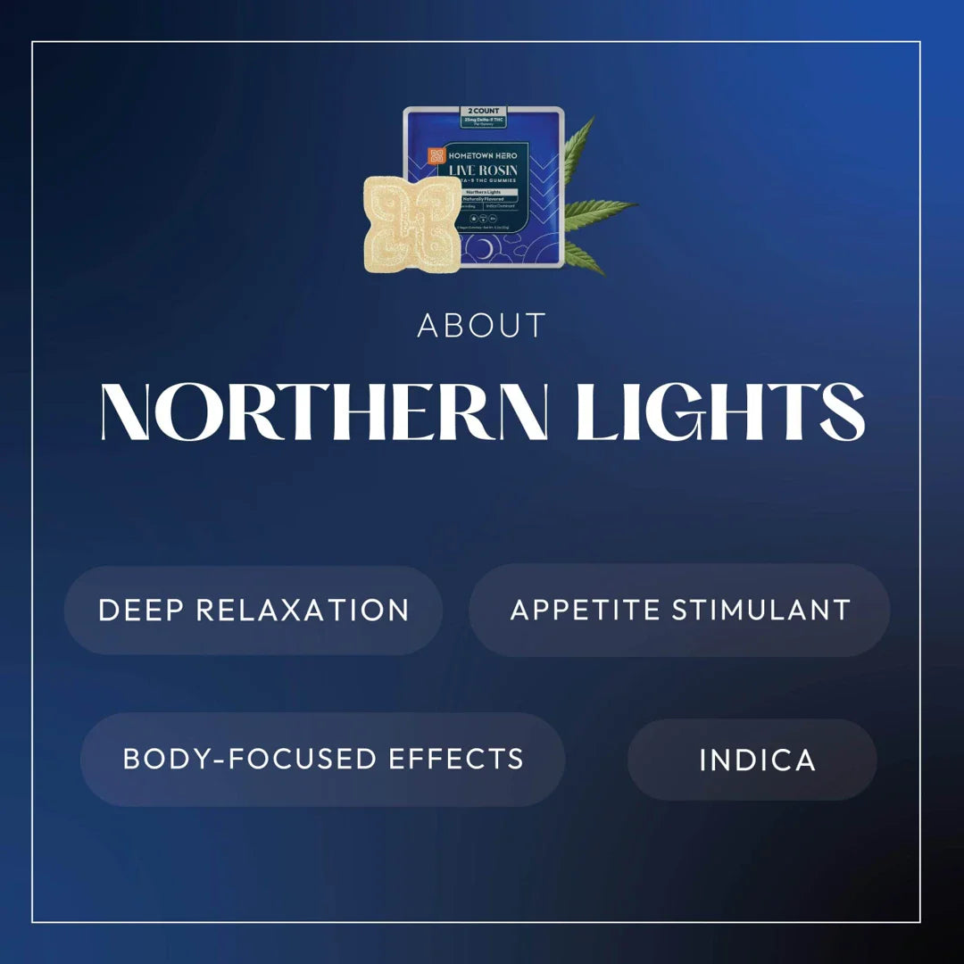Northern Lights | 25mg D9 - [10ct] Live Rosin Canna Classic Gummies [INDICA]