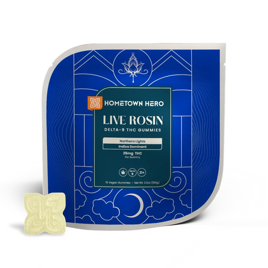 Northern Lights | 25mg D9 - [10ct] Live Rosin Canna Classic Gummies [INDICA]