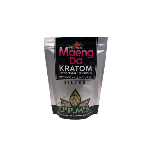 OPMS Silver - Red Vein Maeng Da Kratom 240 Capsules