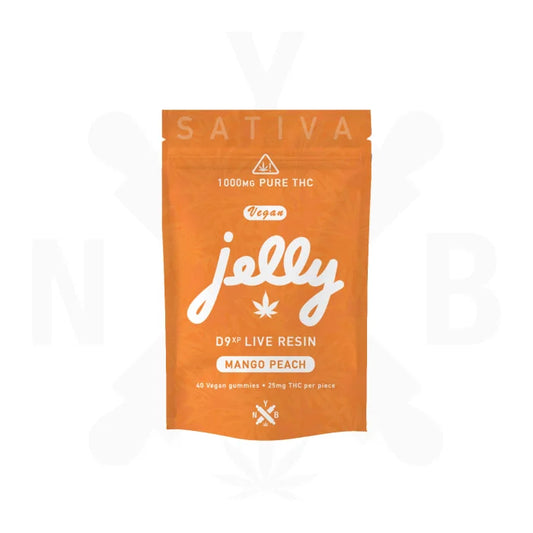 MANGO PEACH - JELLY D9XP LIVE RESIN 1000MG / 40CT / 25MG PER PC