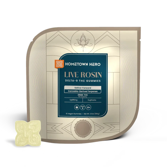 25mg D9 - [10ct] Live Rosin Absolute Gummies [SATIVA]