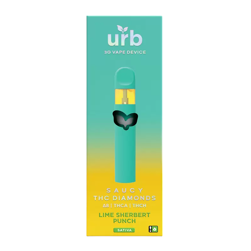 URB | 3 Gram THC Diamonds - Disposable Vape : Lime Sherbert Punch