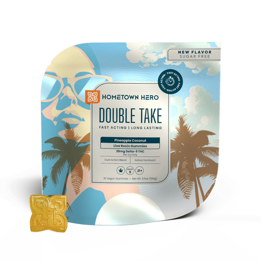 20mg D9 - [10ct] Pineapple Coconut - Double Take Gummies [SATIVA]