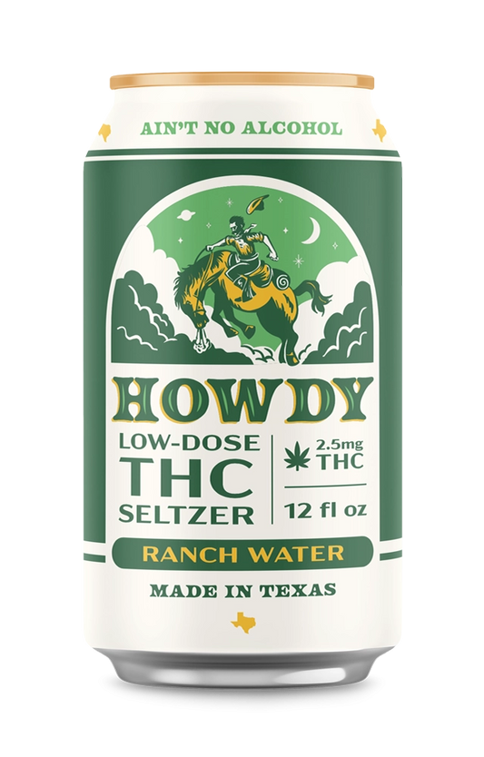 HOWDY Ranch Water 2.5mg THC Seltzer