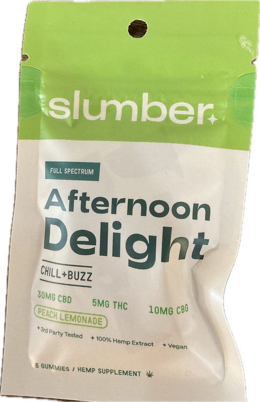 Slumber Full Spec. Afternoon Delight Chill+Buzz Gummies- Peach Lemonade- 5ct